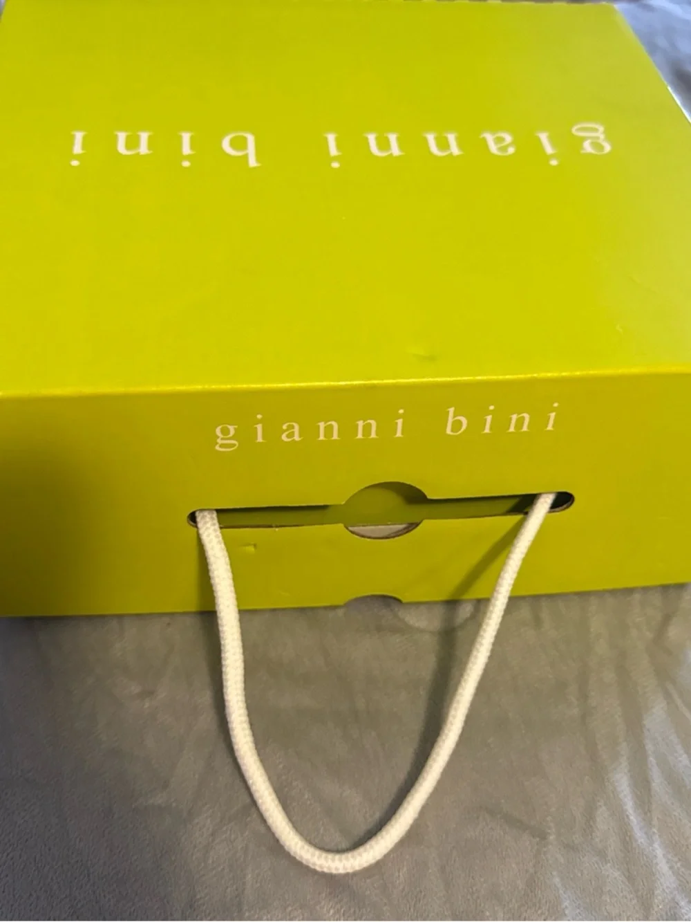 Gianni Bini Light Gray Denim Slingback Pumps with Multicolor Gem Accents - Picture 5 of 6